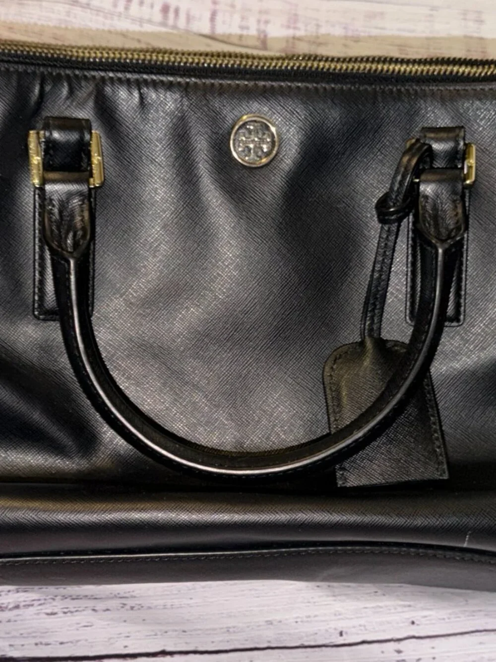 Tory Burch Women's Black Leather Hand Bag